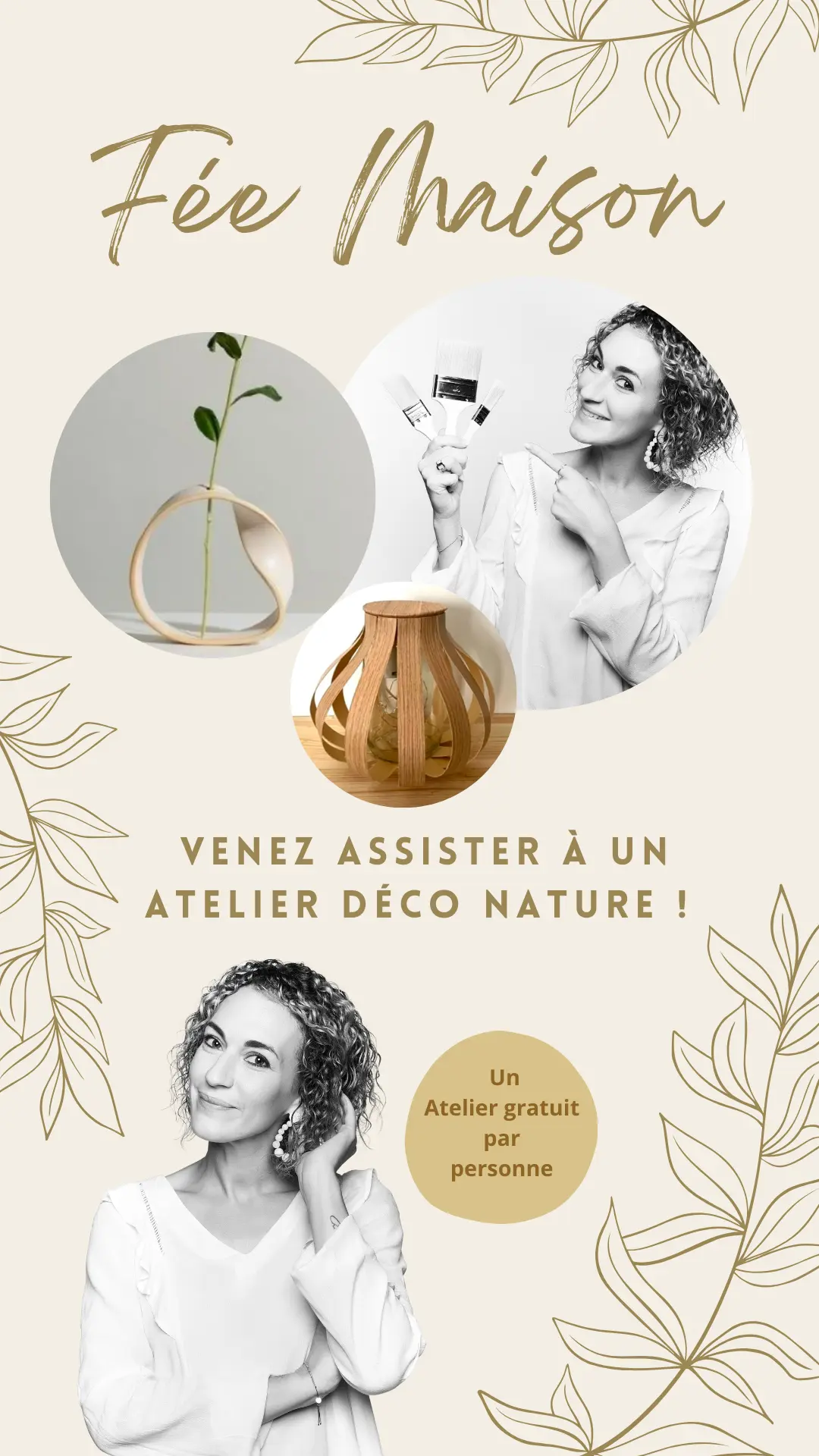 Affiche La fée Maison pour assister à un atelier déco nature